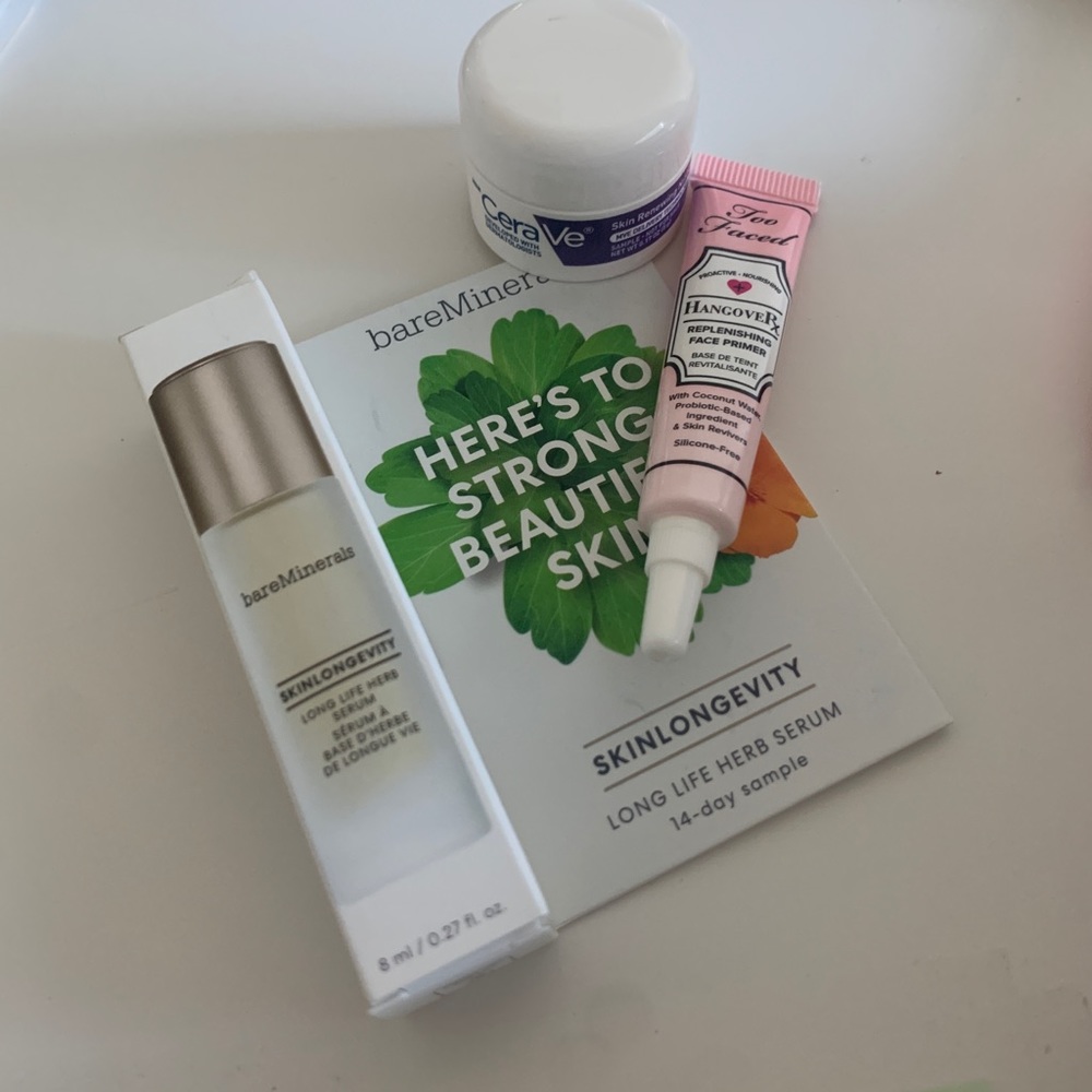 TOO FACED primer x Cerave Night Renewing Cream